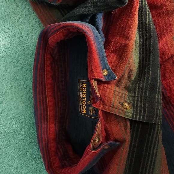 Woolrich John Rich Men's Red, Green and Blue Striped Shirt - Picture 7 of 9